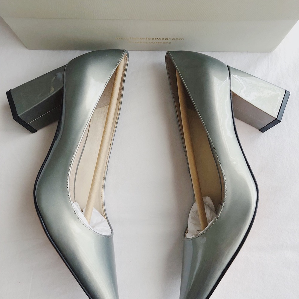 New MARC FISHER Zala Patent Leather Pointed Pumps - Picture 3 of 7